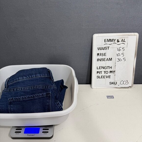 Mott Bow Womens Boyfriend Straight Leg Jeans Size 32 Medium Blue Denim Stretch - Picture 7 of 11